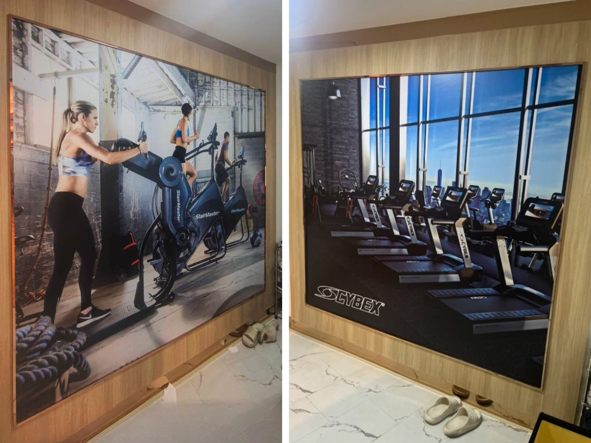 สติ๊กเกอร์ติดตกแต่งฟิตเนส พิมพ์คมชัด สีสดใส เหมาะสำหรับงานตกแต่งยิม สปอร์ตคลับ และสตูดิโอ