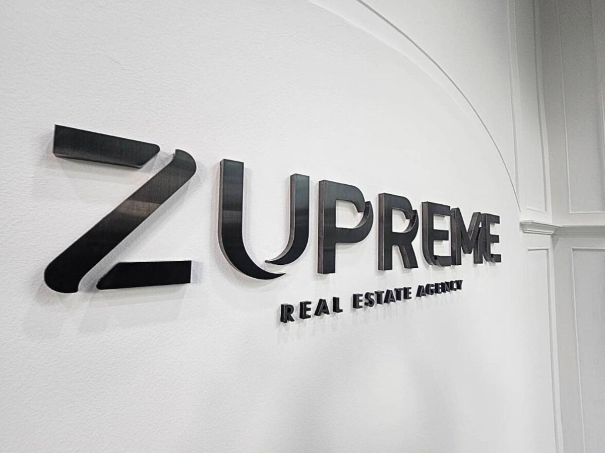 ป้ายสแตนเลส ชื่อบริษัท ยกขอบ