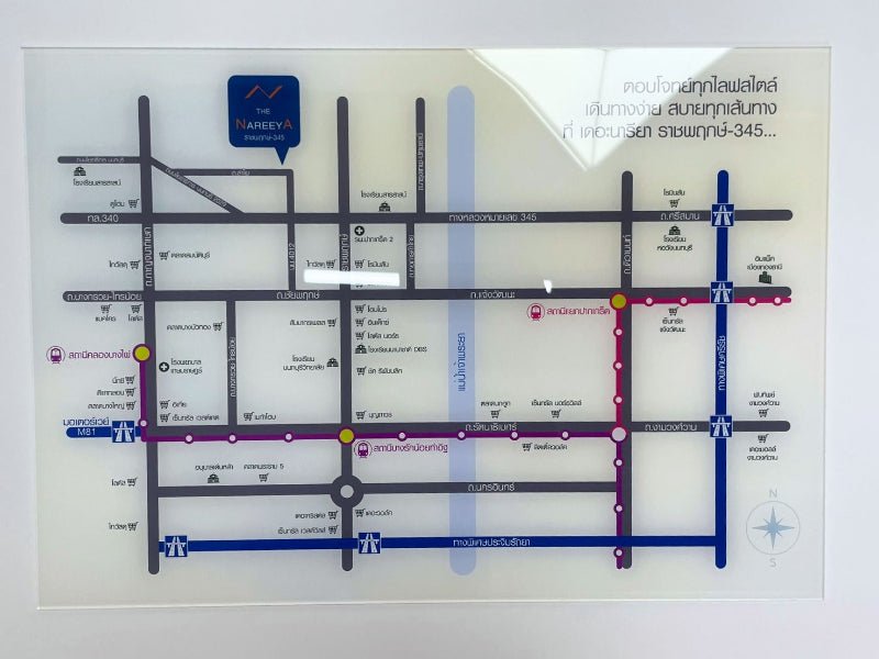 ป้ายแผนผังอะคริลิค พิมพ์คมชัด ดีไซน์โปร่งใส เหมาะสำหรับอาคารสำนักงานและห้างสรรพสินค้า