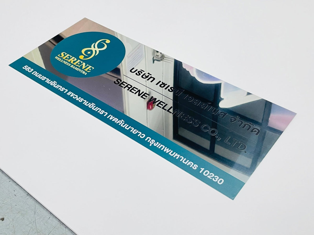 ป้ายชื่อบริษัทสแตนเลสเงินเงา เงาสวย ทนทาน เหมาะสำหรับอาคารสำนักงานและองค์กรธุรกิจ