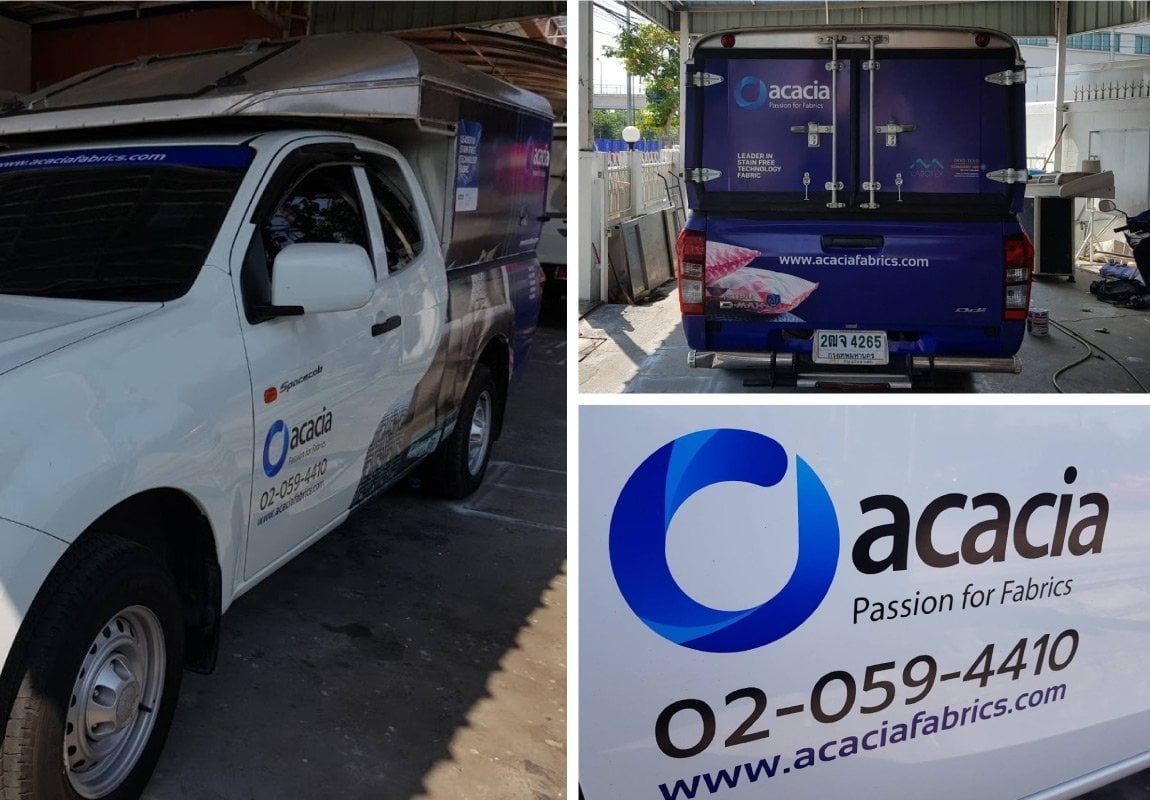 สติ๊กเกอร์ติดรถ Car Wrap แร็ปสติ๊กเกอร์ วัสดุคุณภาพสูง 3M พิมพ์คมชัด ติดทนทาน เหมาะสำหรับโฆษณาและตกแต่งรถทุกประเภท