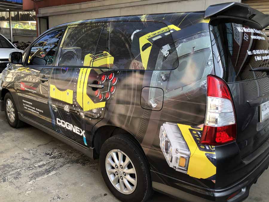 สติ๊กเกอร์ติดรถ Car Wrap แร็ปสติ๊กเกอร์ วัสดุคุณภาพสูง 3M พิมพ์คมชัด ติดทนทาน เหมาะสำหรับโฆษณาและตกแต่งรถทุกประเภท