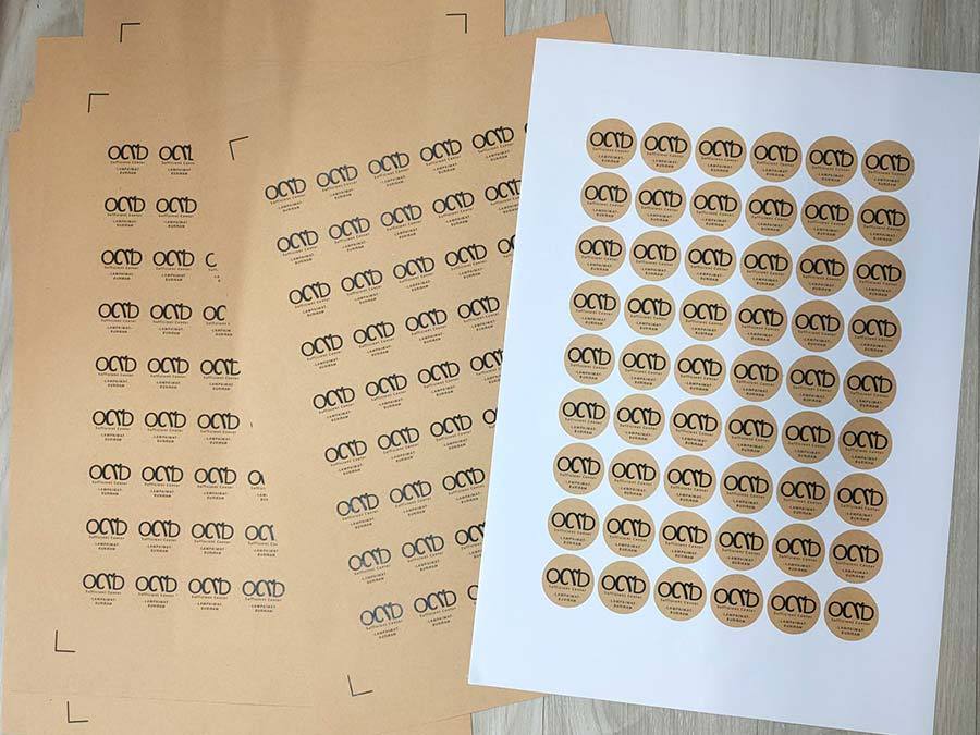 Sticker kraft สติ๊กเกอร์ฉลากสินค้ากระดาษคราฟท์ ฉลากโลโก้ สติ๊กเกอร์ติดถุงขนม กระดาษดราฟท์