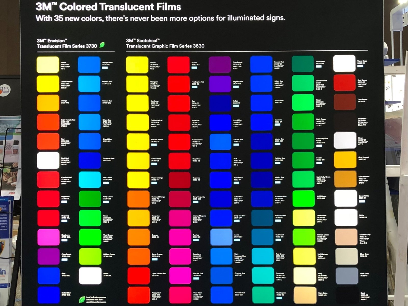 3m Translucent Vinyl Color Chart High Quality Reflective Sheeting