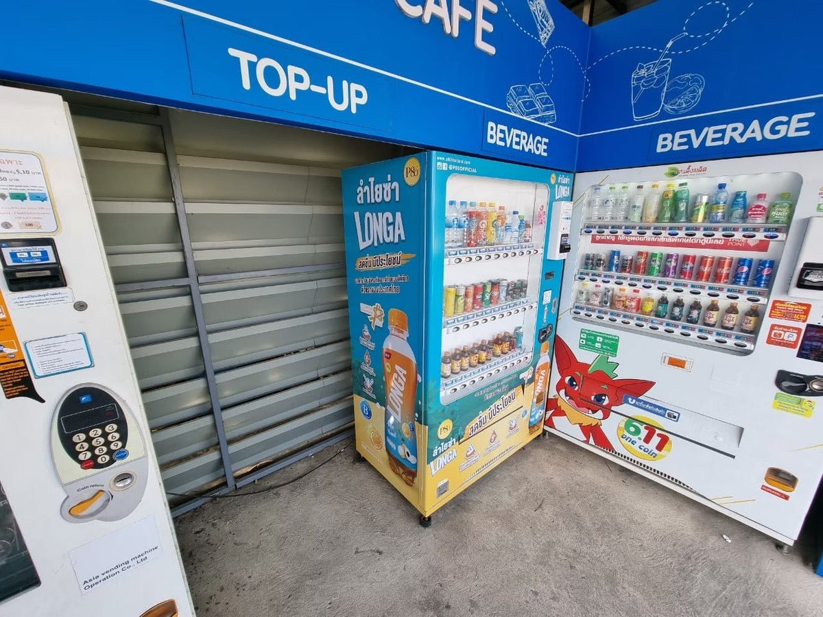 สติ๊กเกอร์ติดตู้หยอดเหรียญ Vending Machine พิมพ์คมชัด สีสดใส เหมาะสำหรับงานโปรโมชันสินค้า