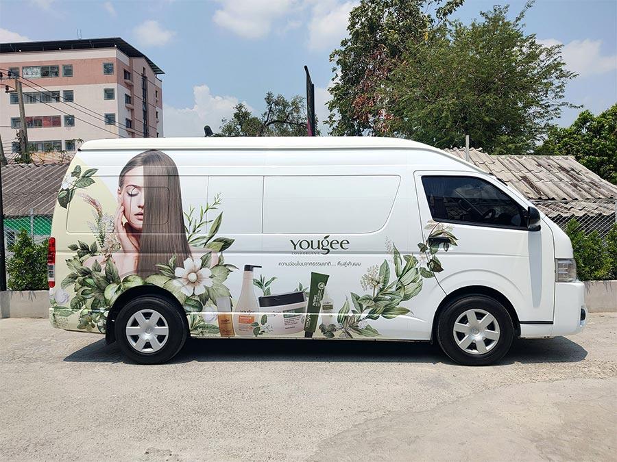 สติ๊กเกอร์ติดรถ Car Wrap แร็ปสติ๊กเกอร์ วัสดุคุณภาพสูง 3M พิมพ์คมชัด ติดทนทาน เหมาะสำหรับโฆษณาและตกแต่งรถทุกประเภท