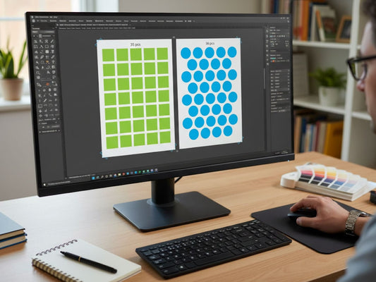 วิธีจัดหน้ากระดาษเรียงสติ๊กเกอร์ได้จำนวนมากที่สุด