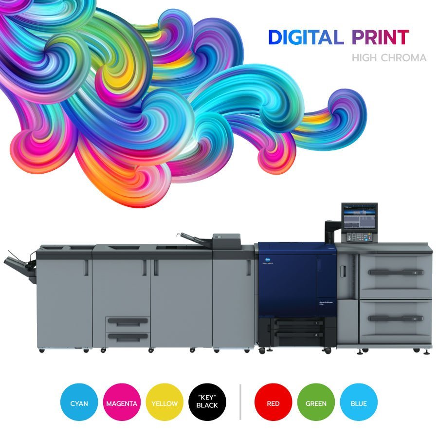 เครื่องพิมพ์ดิจิตอลอุตสาหกรรมหมึกพิเศษไฮโครม่า ชาสซีเทา-น้ำเงิน