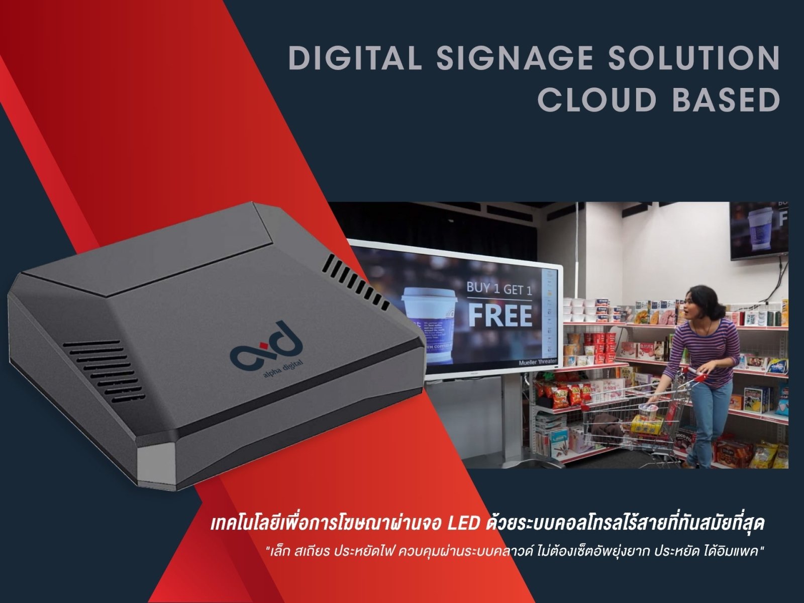 Digital Signage ป้ายดิจิตอล Kiosk Display จอ LED