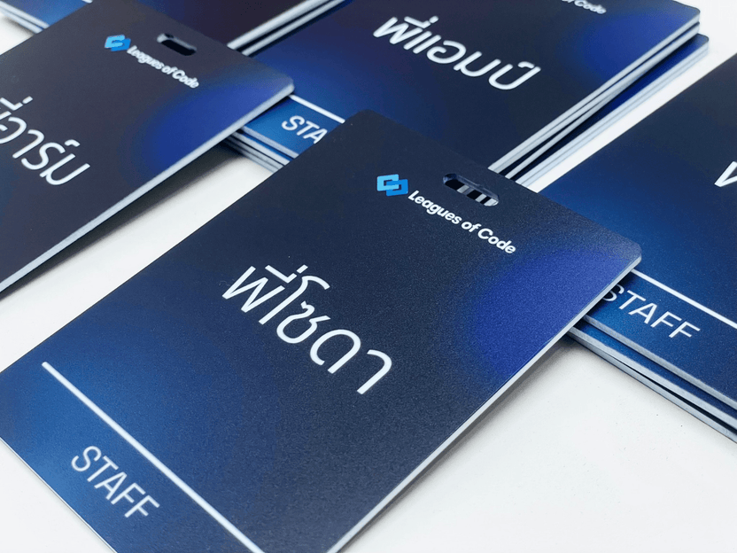 ป้ายห้อยคอ ป้ายคล้องคอ ป้ายชื่อพนักงาน ป้าย staff ดีไซน์ใช้งานสะดวก เหมาะสำหรับงานอีเวนต์และองค์กร