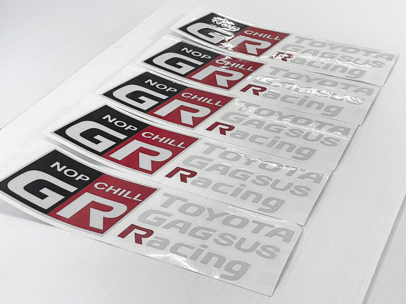 ชุดสติ๊กเกอร์ไวนิลสะท้อนแสง 3M 6 ชิ้น ลาย nop chill toyota gaggus