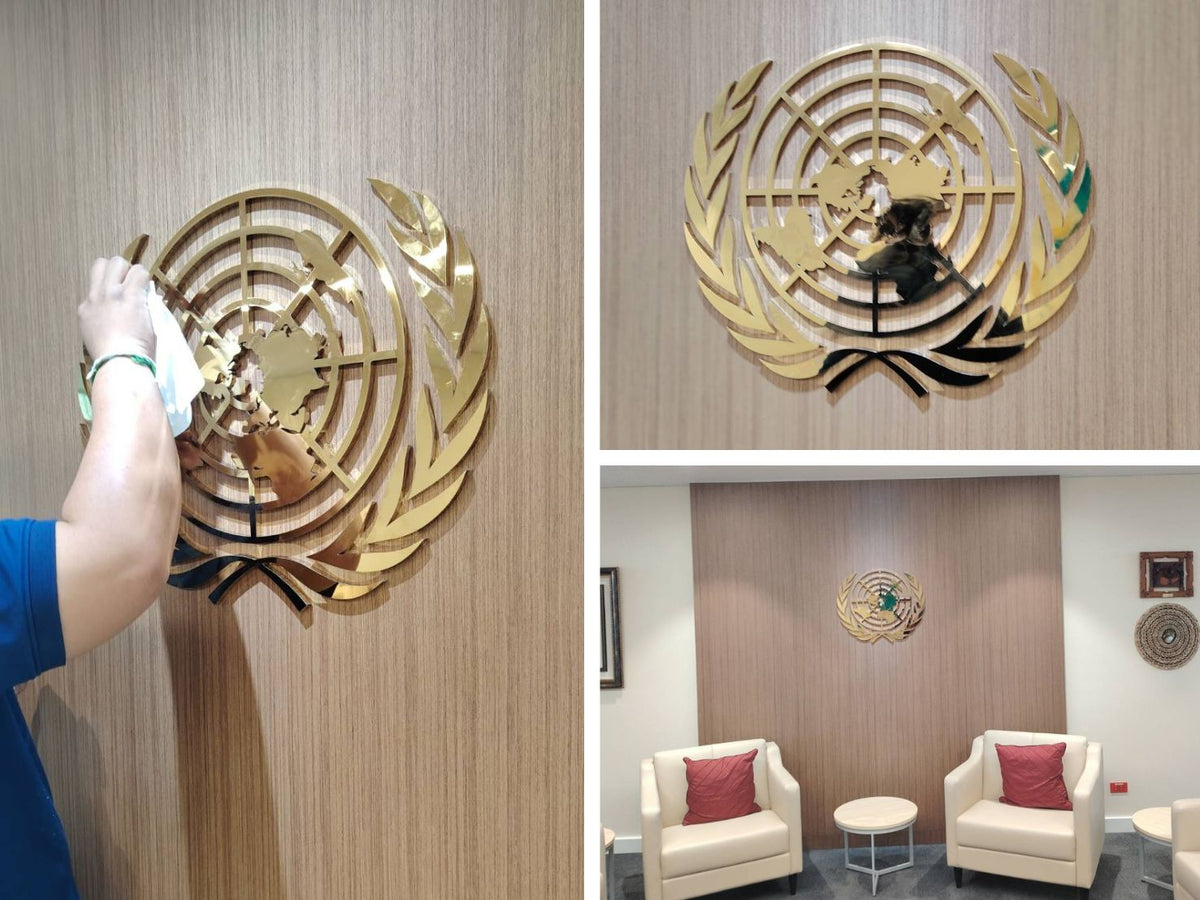 ป้ายแสตนเลส ทองเงา ทอง mirror