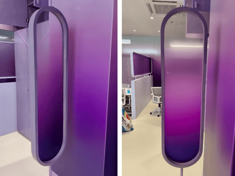 สติ๊กเกอร์ไล่เฉด Gradient Grain Pattern พิมพ์คมชัด เหมาะสำหรับตกแต่งผนัง กระจก และงานดีไซน์