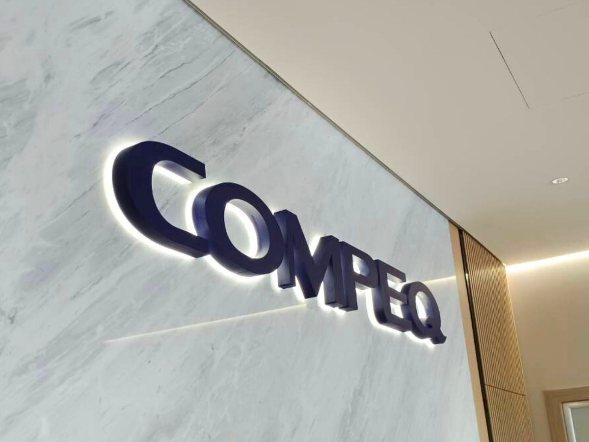 ป้ายบริษัทไฟออกหลัง แสงหรูหรา เด่นชัด เหมาะสำหรับองค์กร บริษัท และอาคารพาณิชย์