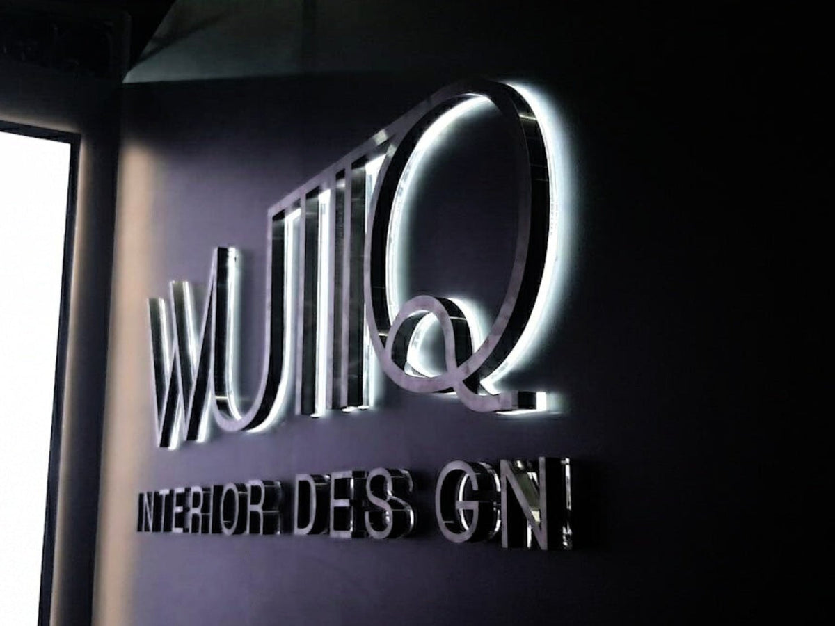 ป้ายบริษัทไฟออกหลัง แสงหรูหรา เด่นชัด เหมาะสำหรับองค์กร บริษัท และอาคารพาณิชย์