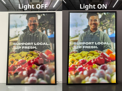 ป้ายไฟ LED Slim Lightbox ป้ายกรอบไฟแบบบาง