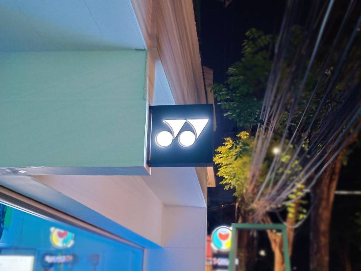 ป้ายโลโก้ไฟออกหน้า กล่องไฟโลโก้ กล่องไฟซิงค์ สว่างชัดเจน เหมาะสำหรับร้านค้าและบริษัท