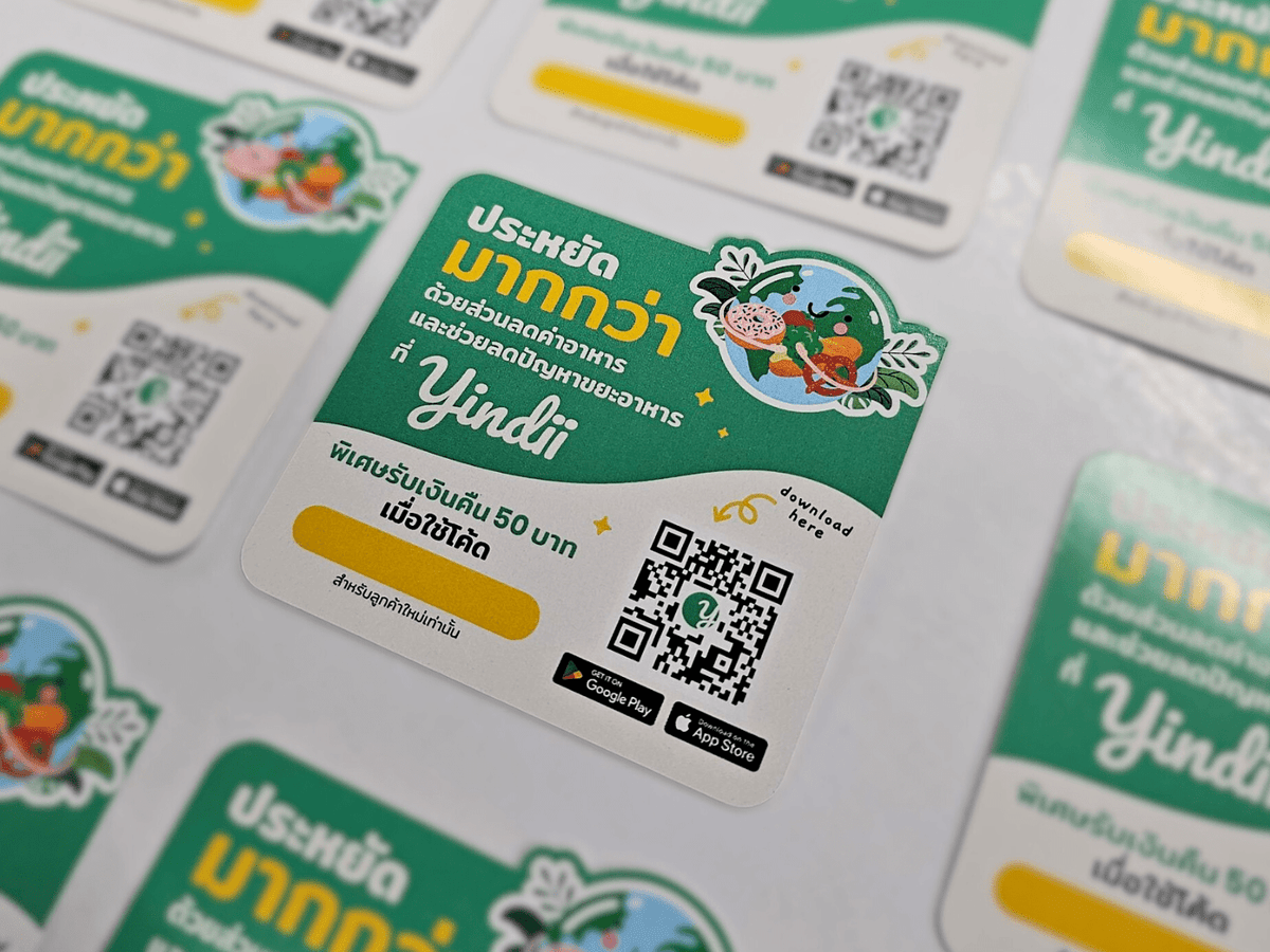 ป้ายเด้ง Wobbler พิมพ์คมชัด สีสดใส ติดตั้งง่าย ดึงดูดความสนใจ เหมาะสำหรับโปรโมชันหน้าร้าน ซูเปอร์มาร์เก็ต และร้านค้า