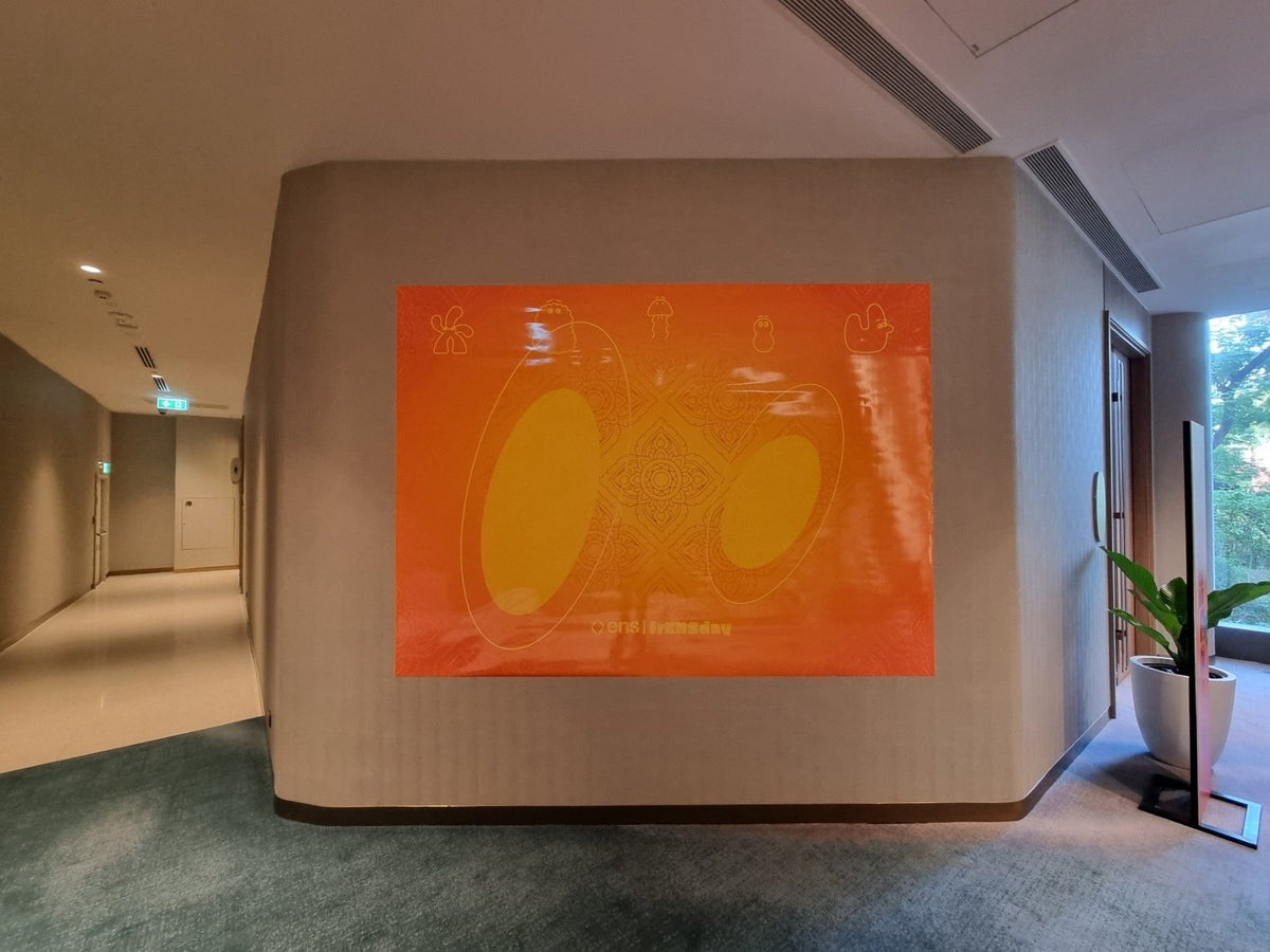 สติ๊กเกอร์ติดเสาอาคาร เสาปูน เสาคอนกรีต พิมพ์คมชัด ทนแดดฝน เหมาะสำหรับประชาสัมพันธ์และโฆษณา