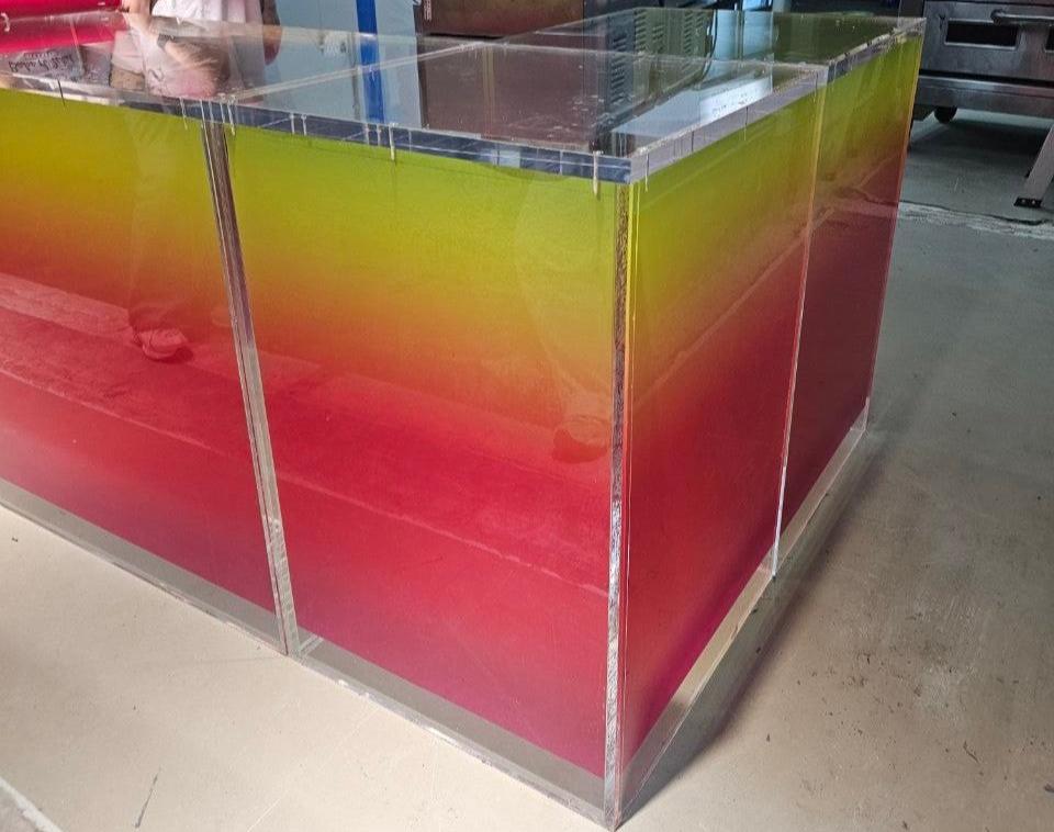 สติ๊กเกอร์ไล่เฉด Gradient Grain Pattern พิมพ์คมชัด เหมาะสำหรับตกแต่งผนัง กระจก และงานดีไซน์