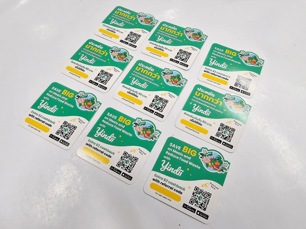 ป้ายเด้ง Wobbler พิมพ์คมชัด สีสดใส ติดตั้งง่าย ดึงดูดความสนใจ เหมาะสำหรับโปรโมชันหน้าร้าน ซูเปอร์มาร์เก็ต และร้านค้า