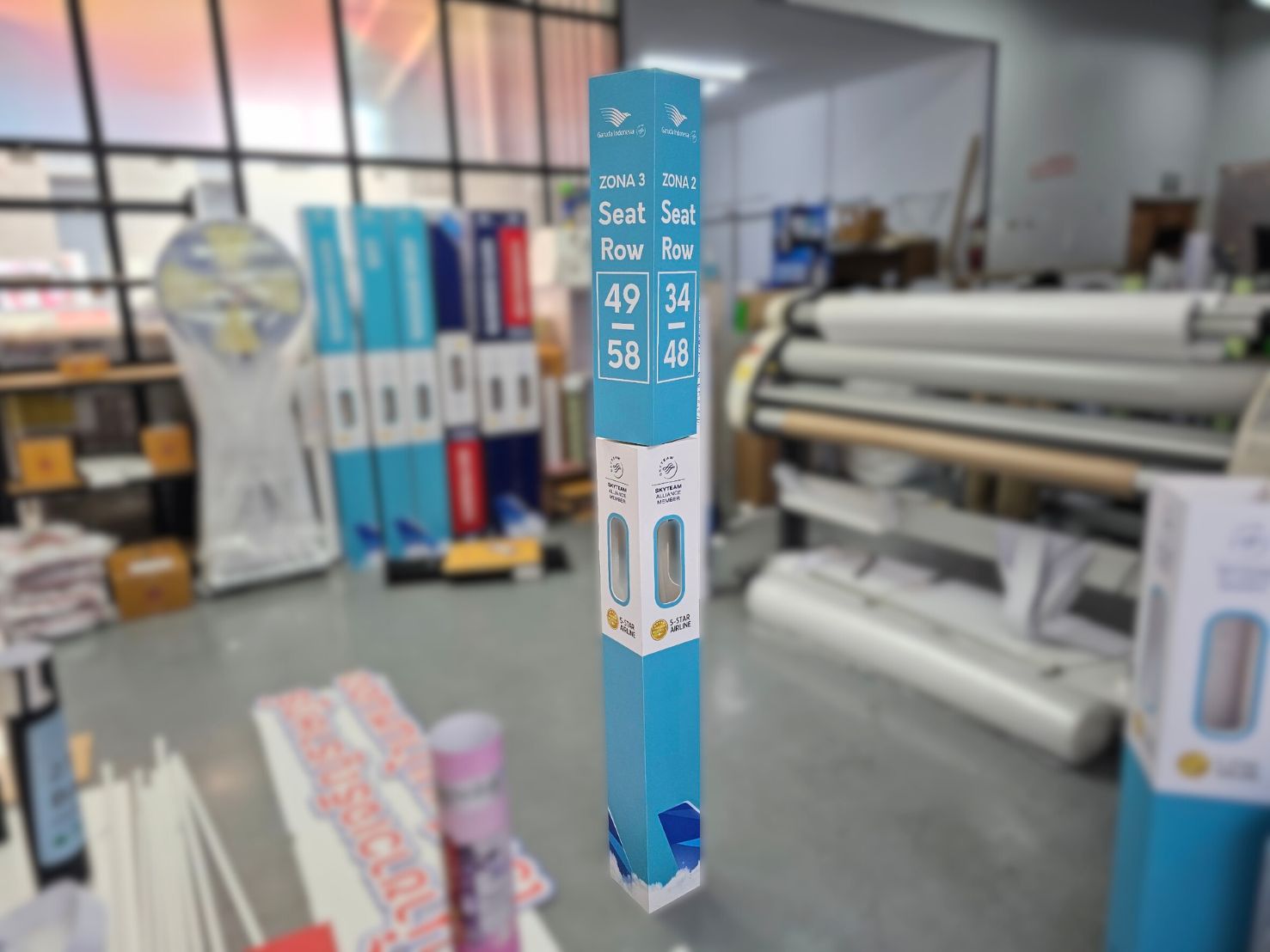 ป้ายครอบเสากั้นทางเดิน -