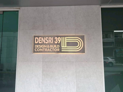 stainless steel sign, perforated, laser cut 