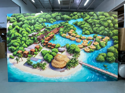 ป้ายพลาสวูด ติดสติ๊กเกอร์ สกรีนพิมพ์ยูวี