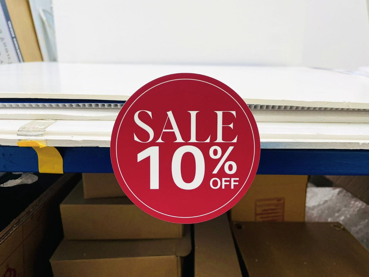 ป้ายเด้ง Wobbler พิมพ์คมชัด สีสดใส ติดตั้งง่าย ดึงดูดความสนใจ เหมาะสำหรับโปรโมชันหน้าร้าน ซูเปอร์มาร์เก็ต และร้านค้า