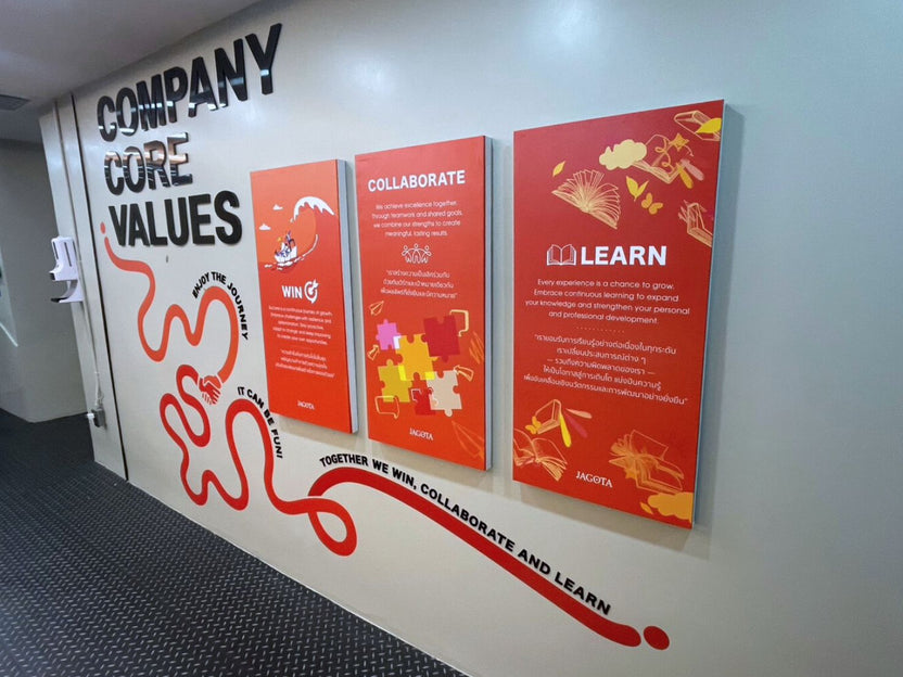 ป้าย วิสัยทัศน์ | ป้ายวิสัยทัศน์องค์กร (Vision Signage) คือสื่อภายในสำนักงานที — รับทำครบวงจร