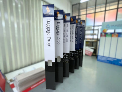 custom display walk way directional signage ป้ายครอบเสากั้นทางเดิน -