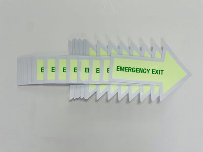 ป้ายหนีไฟ ตัวอักษรชัดเจน มาตรฐานความปลอดภัย เหมาะสำหรับอาคาร สำนักงาน และโรงงาน