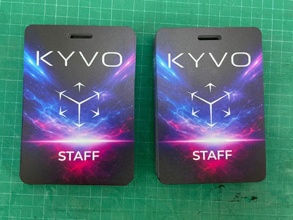 Staff hanging sign, staff neck tag