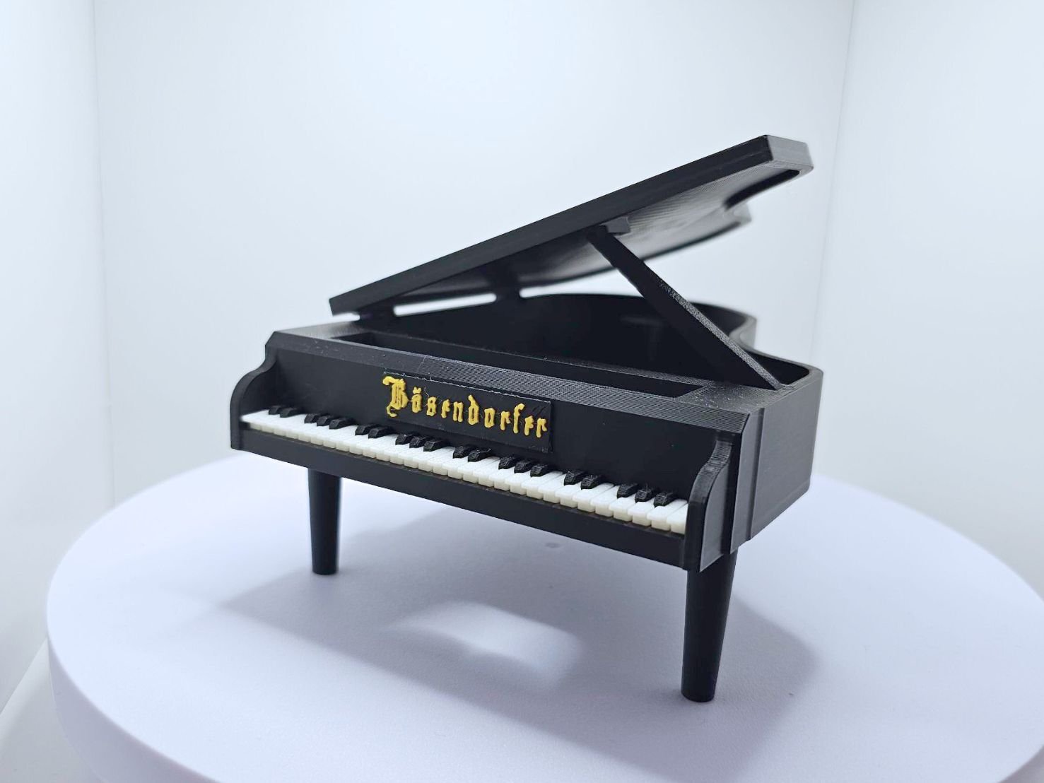 โมเดลมินิเปียโนกรังด์ Bösendorfer สีดำ พิมพ์ 3D