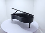 กล่องตกแต่งรูปเปียโนแกรนด์สีดำเงา ขาเรียว ฝาเปิด 3D prototype