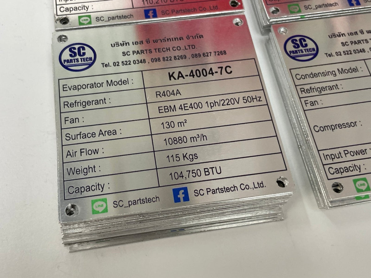 ป้ายเนมเพลท เนมแทก และป้ายกัดกรดเซาะร่อง ตัวอักษรคมชัด ทนทาน เหมาะสำหรับป้ายชื่อบริษัท เครื่องจักร และงานอุตสาหกรรม