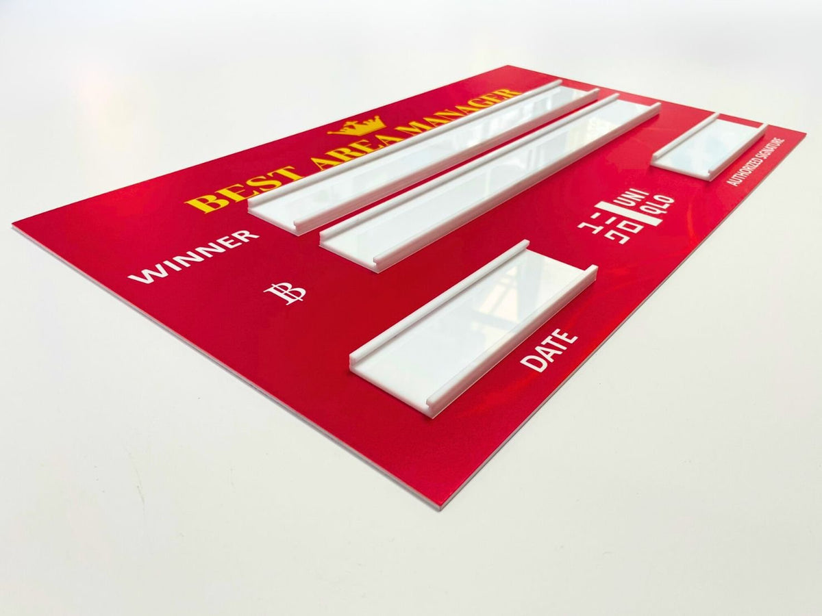 ป้ายรางสอดอะคริลิค ใส่ข้อมูลเปลี่ยนง่าย เหมาะสำหรับป้ายหน้าห้อง ป้ายสำนักงาน และอาคาร