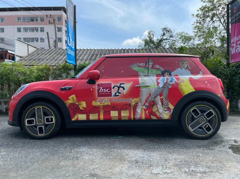 ติ๊กเกอร์ติดรถบริษัท รถเก๋ง Company Car Wrap Sticker พิมพ์คมชัด วัสดุทนทาน เหมาะสำหรับโฆษณา โปรโมชัน และสร้างภาพลักษณ์แบรนด์