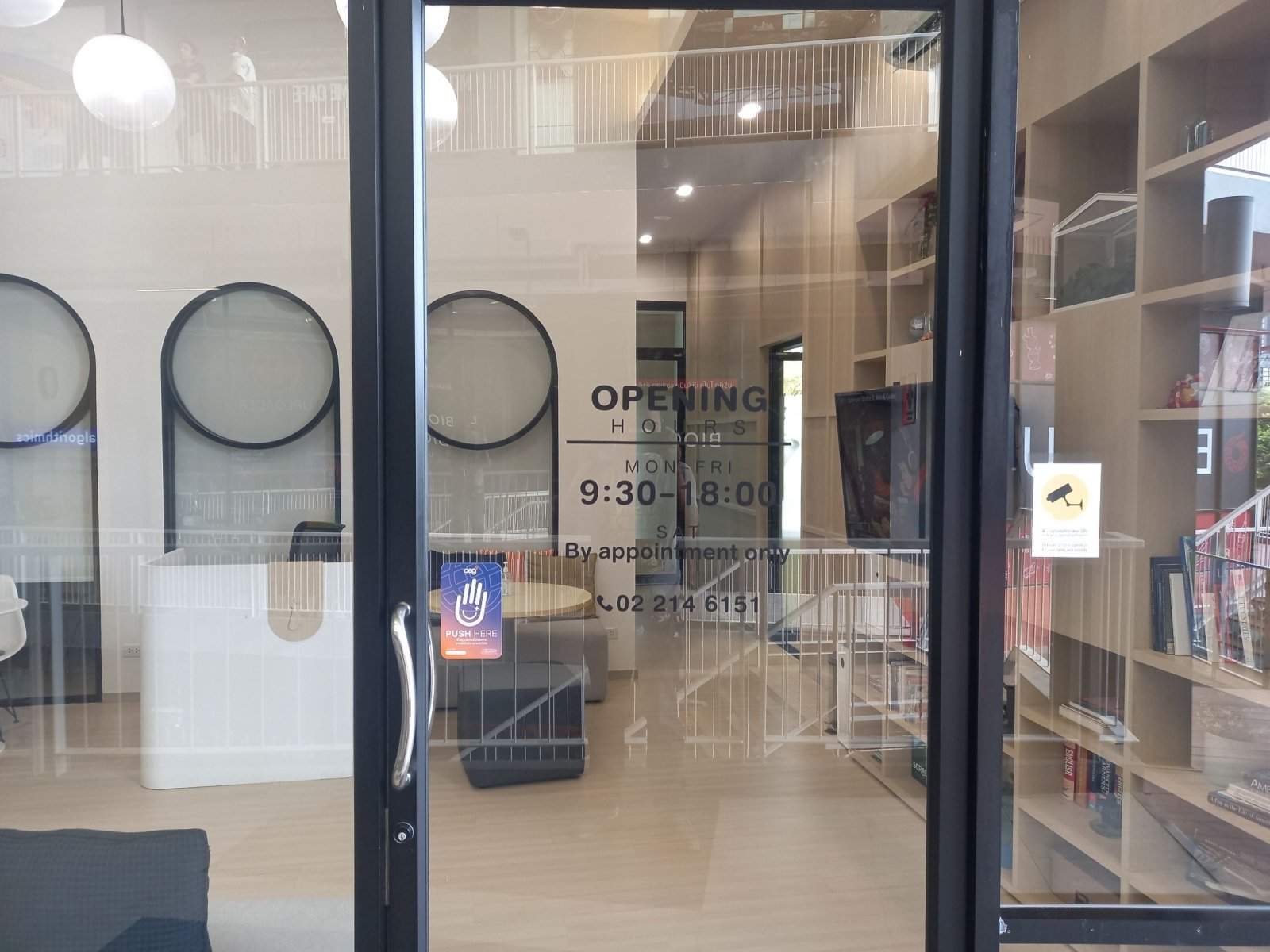 Open closing hours window sticker glass door decal UV print