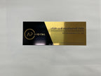 ป้ายสแตนเลส ทองแฮร์ไลน์ ดีไซน์หรูหรา แข็งแรง ทนทาน เหมาะสำหรับป้ายบริษัท และงานตกแต่งอาคาร