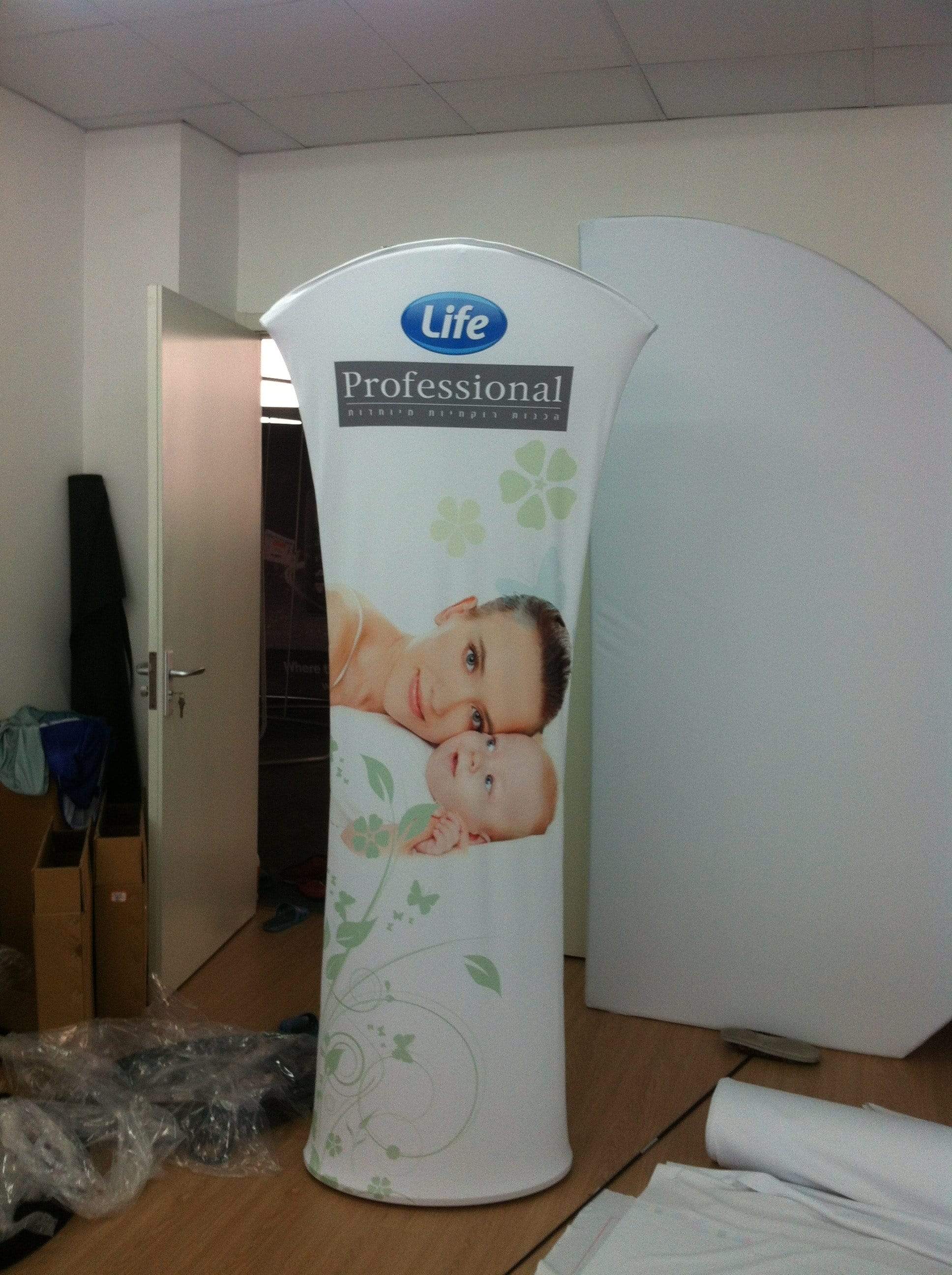 งานพิมพ์ผ้า fabric Stand ป้ายตั้งพื้นแบบผ้า ป้ายผ้า บูธแสดงสินค้า อุปกรณ์จัดงานอีเว้นท์แบบผ้า น้ำหนักเบา ประกอบง่าย