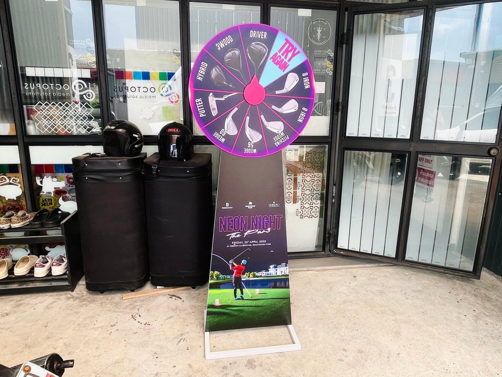 ป้ายวงล้อหมุน เสี่ยงโชค โปรโมชัน และอีเวนต์ ดึงดูดความสนใจ เหมาะสำหรับงานจัดกิจกรรม