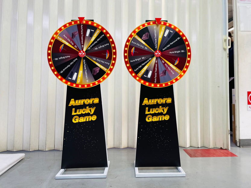 ป้ายวงล้อหมุน เสี่ยงโชค โปรโมชัน และอีเวนต์ ดึงดูดความสนใจ เหมาะสำหรับงานจัดกิจกรรม