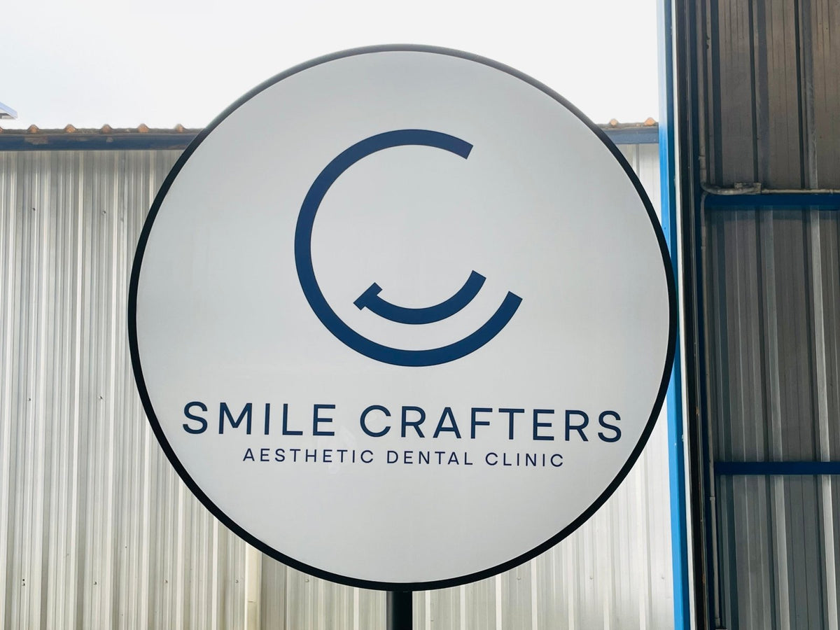 ป้ายคลินิกทำฟัน ป้ายคลินิกทันตกรรม ดีไซน์สะอาด ทันสมัย เหมาะสำหรับคลินิกและศูนย์ทันตกรรม