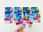แผ่นชาร์ตสี พลาสติกใส เซลลูลอยด์ ตัวอย่างสีคุณภาพ เหมาะสำหรับงานพิมพ์และตกแต่งวัสดุ