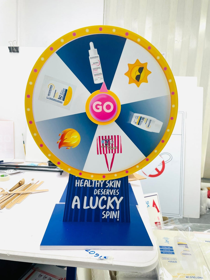 ป้ายวงล้อหมุน เสี่ยงโชค โปรโมชัน และอีเวนต์ ดึงดูดความสนใจ เหมาะสำหรับงานจัดกิจกรรม