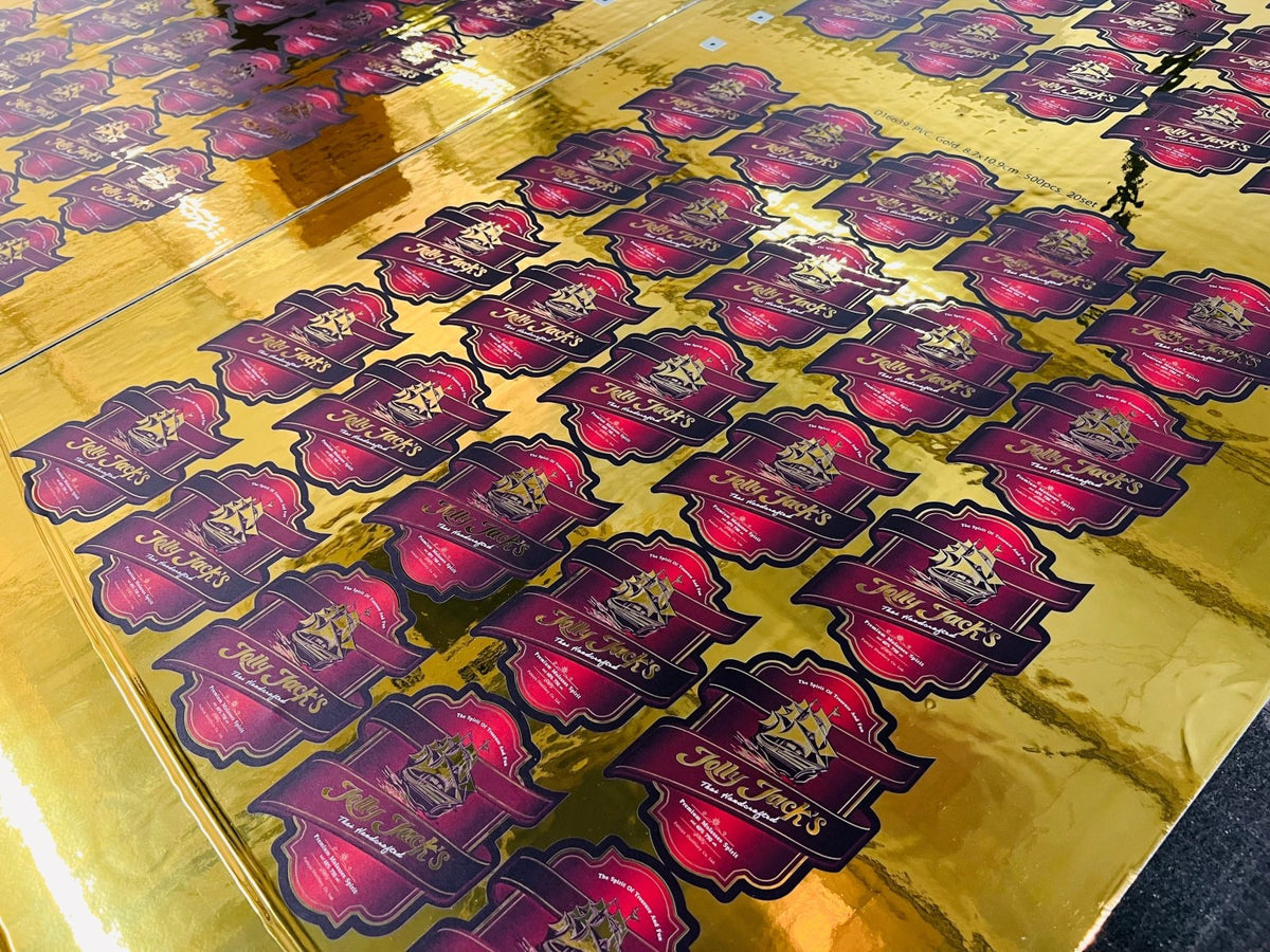 สติ๊กเกอร์สีทอง และสติ๊กเกอร์สีเงิน พิมพ์หรูหรา เพิ่มมูลค่าสินค้า เหมาะสำหรับฉลากบรรจุภัณฑ์ งานพรีเมียม และงานตกแต่ง