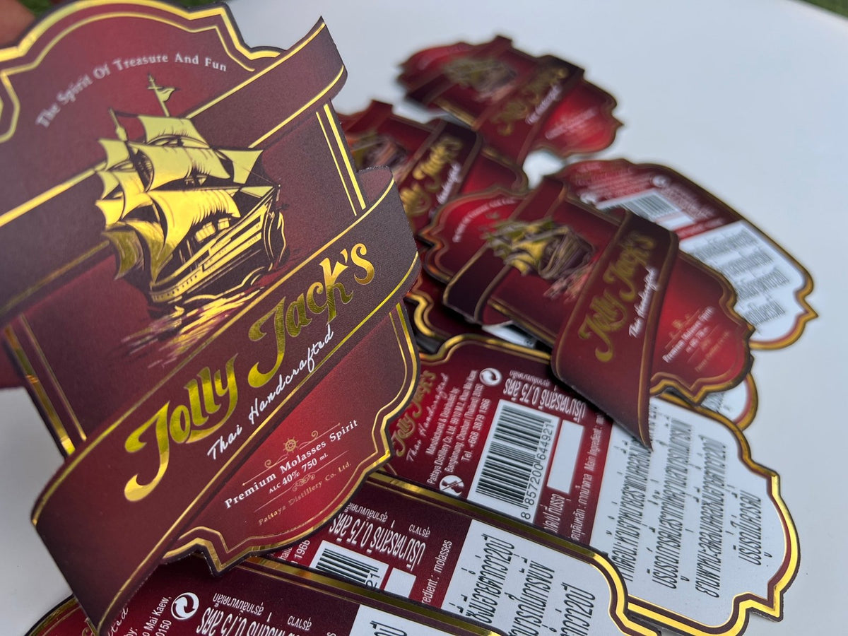 สติ๊กเกอร์สีทอง และสติ๊กเกอร์สีเงิน พิมพ์หรูหรา เพิ่มมูลค่าสินค้า เหมาะสำหรับฉลากบรรจุภัณฑ์ งานพรีเมียม และงานตกแต่ง