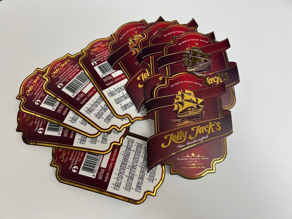 สติ๊กเกอร์สีทอง และสติ๊กเกอร์สีเงิน พิมพ์หรูหรา เพิ่มมูลค่าสินค้า เหมาะสำหรับฉลากบรรจุภัณฑ์ งานพรีเมียม และงานตกแต่ง