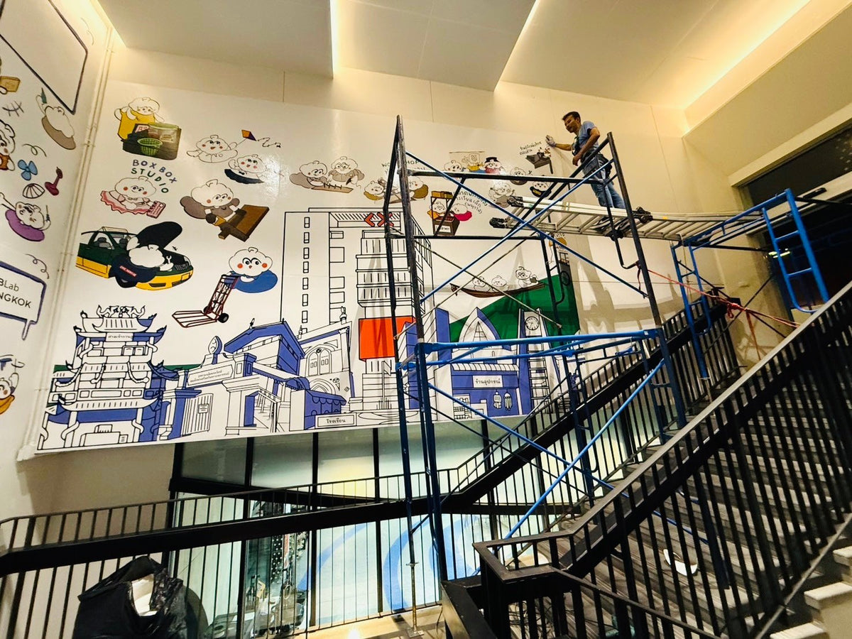 สติ๊กเกอร์ติดผนังปูน และสติ๊กเกอร์ตกแต่ง พิมพ์ลายคมชัด ติดตั้งง่าย เหมาะสำหรับตกแต่งบ้าน ร้านค้า และออฟฟิศ